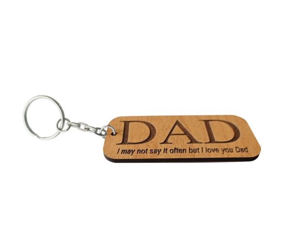 dad key chain laser cut file