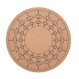 Premarked Designer Lotus Rangoli Laser Cut Design Files