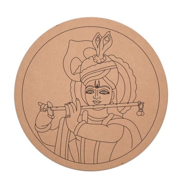 Premarked Krishna With Flute Laser Cut Design Files