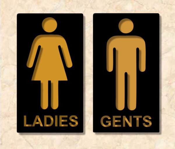 Ladies Gents Sign Toilet Bathroom Laser Cut Design Files