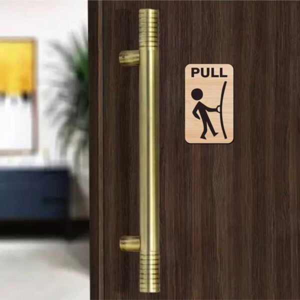 Engraved Pull Push Sign Laser Cut Design Files