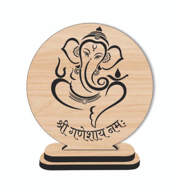 God Ganesha Engraved Car Dashboard Laser Cut Design Files