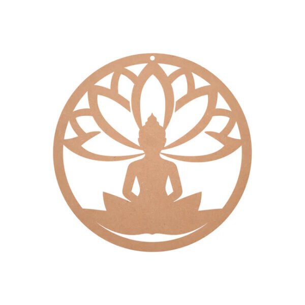 Buddha Under Lotus Laser Cut Design Files